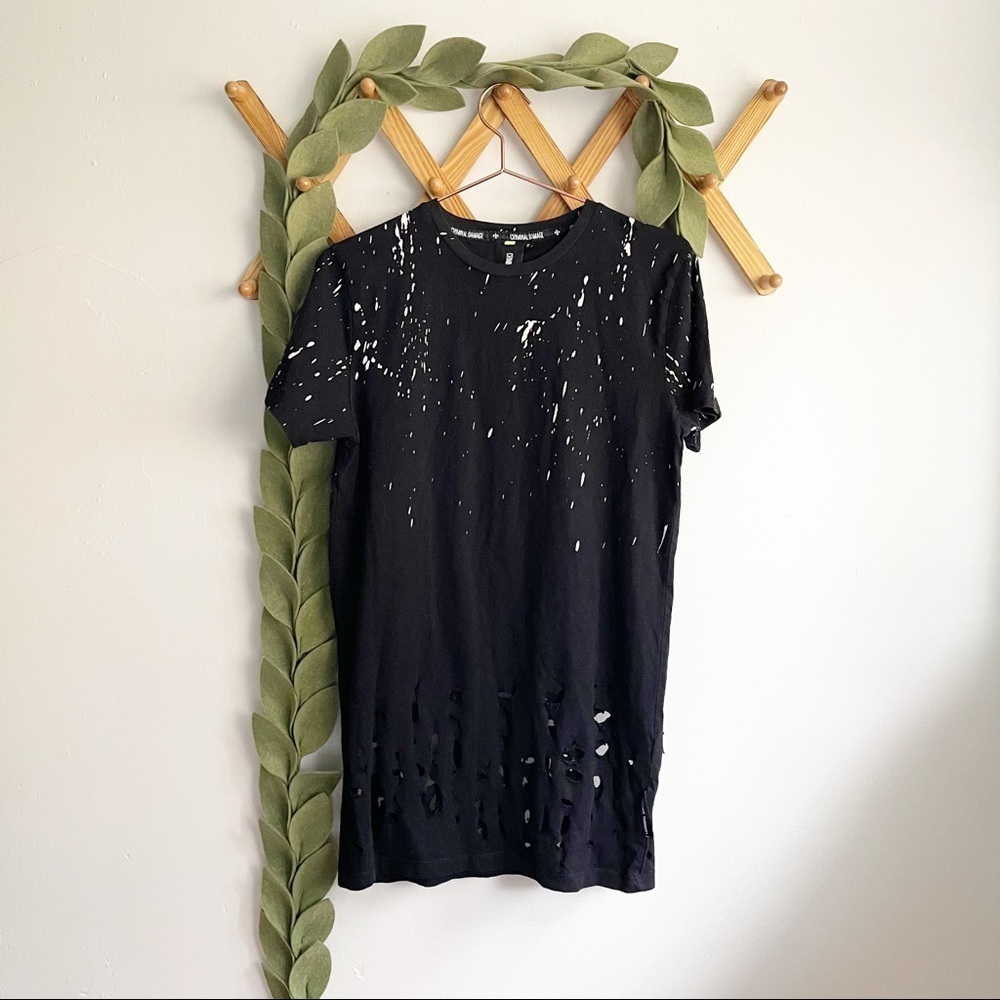 Criminal Damage Distressed Tee